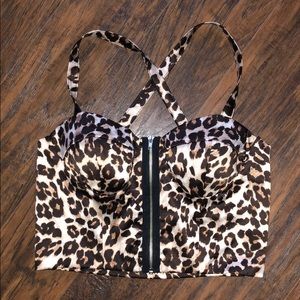 Leopard crop top